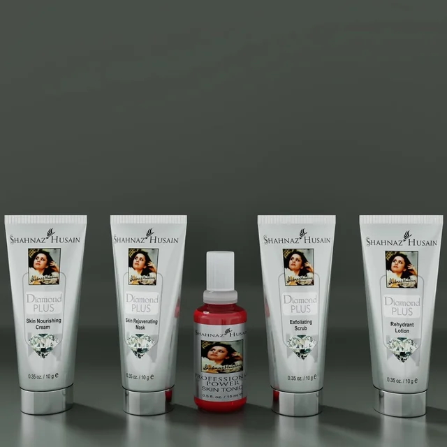 Shahnaz Husain Diamond Skin Revival Facial Kit | Diamond-Infused Skincare | Exfoliating, Nourishing & Rejuvenating | Anti-Aging, Hydrating & Glow-Boosting Facial Care