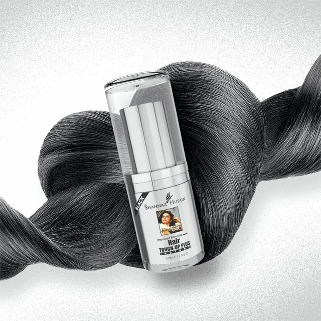 Shahnaz Husain Instant Hair Touch-Up Plus | Herbal Gray Hair Concealer | Ammonia-Free | Quick Root Touch-Up | Natural Finish | Easy Application | Travel-Friendly Hair Color Stick
