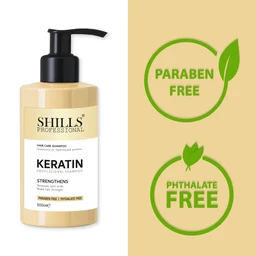 Shills Professional Shills Kerat Professional Shampoo 500ml for Smooth, Frizz-Free Hair | Keratin Infused Formula for Damage Repair, Shine & Strength | Suitable for Dry & Chemically Treated Hair