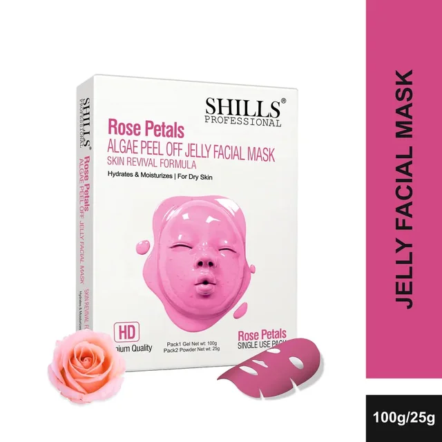 Shills Professional SHILLS Professional Algae Peel Off Jelly Facial Mask 100g 6 Variants Rose Petals | Deep Cleansing, Hydration & Skin Brightening | Spa Treatment for All Skin Types
