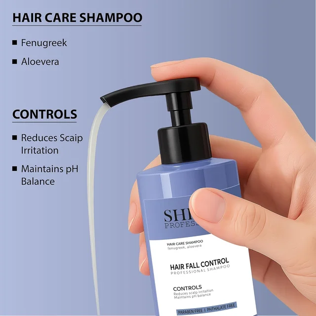 Shills Professional Hair Fall Control Shampoo 500ml | Keratin Enriched Anti Hair Fall Shampoo for Strong, Smooth, Healthy Hair | Reduces Breakage & Nourishes Scalp