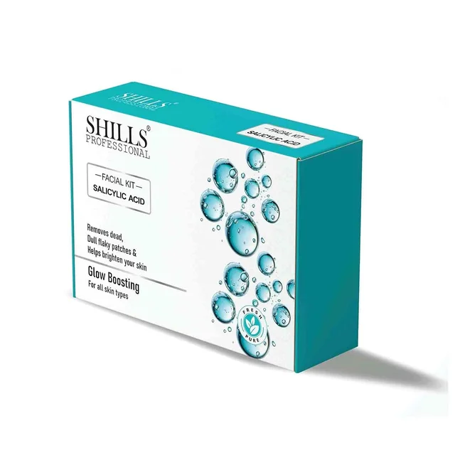 Shills Professional SHILLS PROFESSIONAL Salicylic Facial Kit | Deep Cleansing & Acne-Control Facial for Brightening, Hydration, Anti-Aging & Rejuvenation | 17 Variants | Salon-Style Glow at Home | All Skin Types