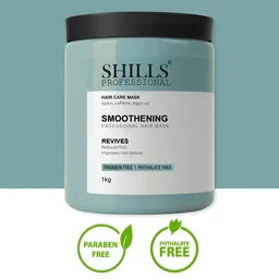 Shills Professional Smoothening Hair Mask 500gm | Deep Conditioning for Frizz Control, Smooth & Silky Hair | Keratin Infused Hair Spa Treatment for Dry & Damaged Hair