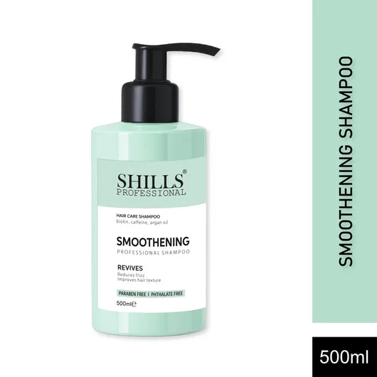 Shills Professional Smoothening Shampoo 500ml for Frizz Control & Silky Hair | Keratin Enriched Formula for Smooth, Shiny & Manageable Hair | For Dry & Damaged Hair