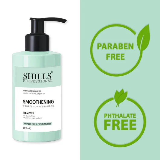 Shills Professional Smoothening Shampoo 500ml for Frizz Control & Silky Hair | Keratin Enriched Formula for Smooth, Shiny & Manageable Hair | For Dry & Damaged Hair