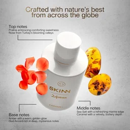 Skinn Titan Skinn 24Seven Caramel Eau De Parfum for Women 100ml | Decadent & Long-Lasting Fragrance | Caramel, Praline & Amber Notes | Ideal for Evening Wear | Premium Perfume for Women