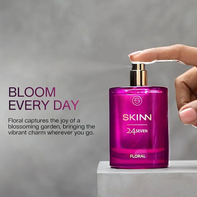 Skinn Titan Skinn 24Seven Floral Eau De Parfum for Women 100ml | Elegant & Long-Lasting Fragrance | Rose, Peony & Tuberose Notes | Ideal for Daily Wear & Special Occasions