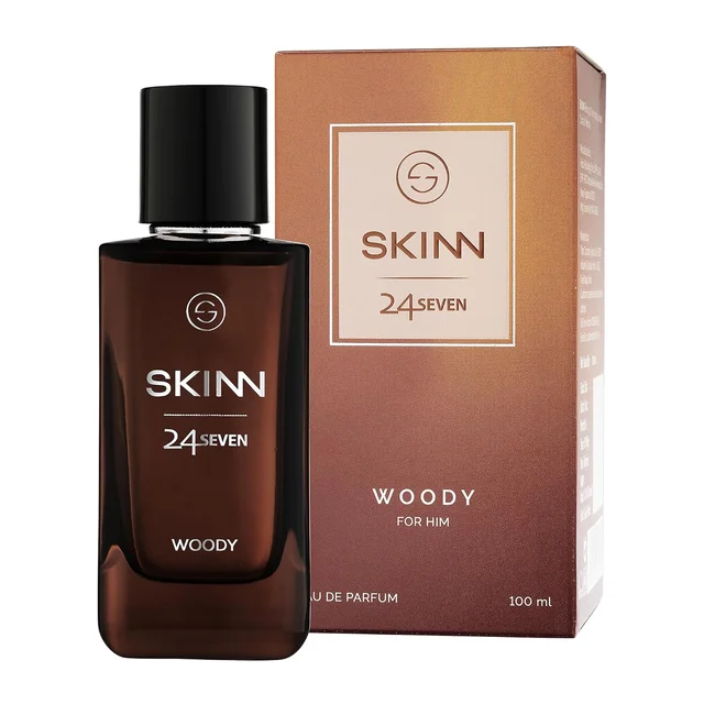 Skinn Titan Skinn 24Seven Woody Eau De Parfum for Men 100ml | Bold & Long-Lasting Fragrance | Warm & Woody Notes | Perfect for Evening Wear | Premium Perfume for Men