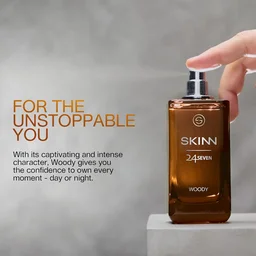Skinn Titan Skinn 24Seven Woody Eau De Parfum for Men 100ml | Bold & Long-Lasting Fragrance | Warm & Woody Notes | Perfect for Evening Wear | Premium Perfume for Men