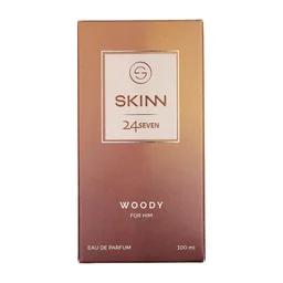 Skinn Titan Skinn 24Seven Woody Eau De Parfum for Men 100ml | Bold & Long-Lasting Fragrance | Warm & Woody Notes | Perfect for Evening Wear | Premium Perfume for Men