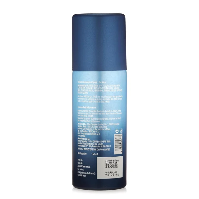 Skinn by Titan Deo Escapade - Forest Rouge, Country Road & Mediterranean 3 set Premium Deodorant for man 150ml each | Long-Lasting Fragrance | Gentle for skin | Masculine Fragrance