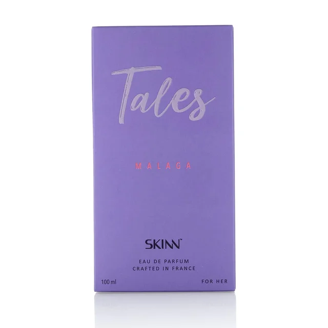 Skinn by Titan Skinn By Titan Tales Malaga Eau De Parfum for Women - 100ml | Sweet & Fruity Fragrance with Orange | Raspberry | Caramel | Patchouli | White Floral | Musk & Vanilla Notes| Long-lasting