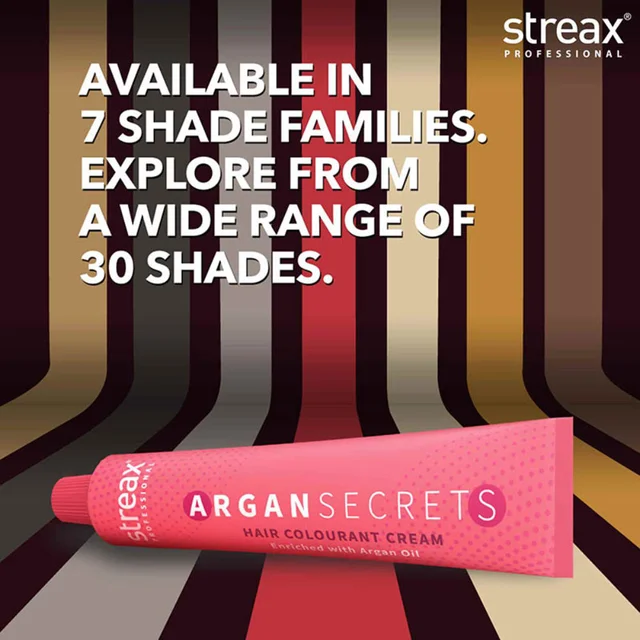 Streax Professional Argan Secrets Hair Color Extra Light Blonde 10 60g | Permanent Hair Colour with Argan Oil