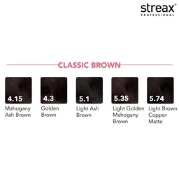 Streax Professional Argan Secrets Hair Color Light Golden Mahogany Brown 5.35 60g | Permanent Hair Colour with Argan Oil