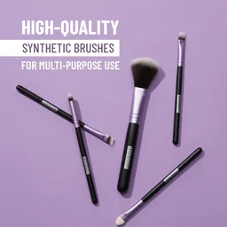 Swiss Beauty 5 Pcs Makeup Brush Set | Purple 01 | High Quality Synthetic Fibre