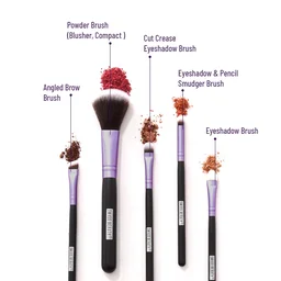 Swiss Beauty 5 Pcs Makeup Brush Set | Purple 01 | High Quality Synthetic Fibre