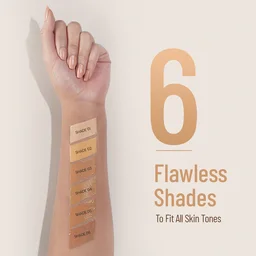 Swiss Beauty Airbrush Finish Full Coverage Foundation Shell White, 30ml | Lightweight & Hydrating, Water-Resistant Formula | Hyaluronic Acid for a Flawless Matte Look