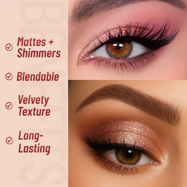 Swiss Beauty Awaken Eyeshadow Palette 11g, Shade 1 Blooming Rose | Matte & Shimmer Finish | Blendable, Long-Lasting Eyeshadow Palette for Everyday & Party Makeup