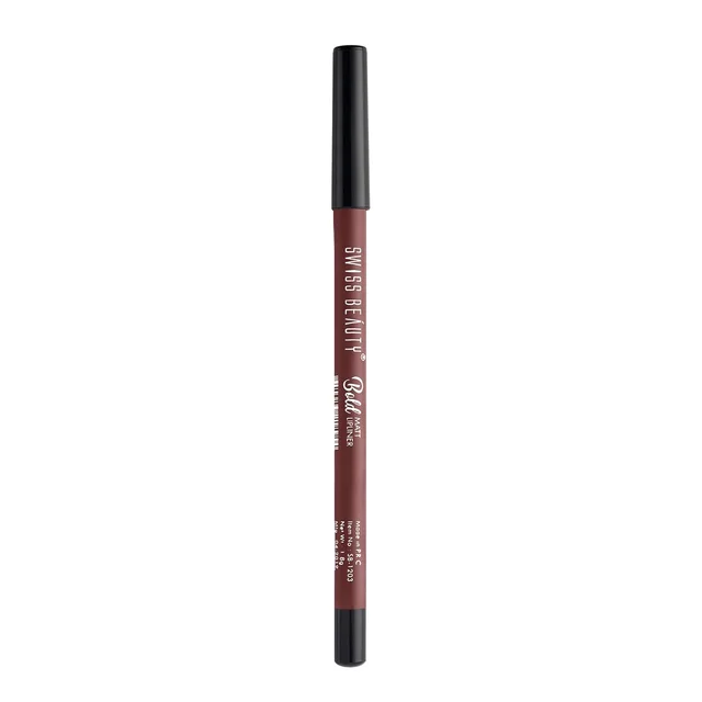 Swiss Beauty Baby Brown Shade Bold Matt Lip Liner | Fuller lip effect | Long-lasting & Creamy Formula | Lightweight | Easy to blend & Matte Finish