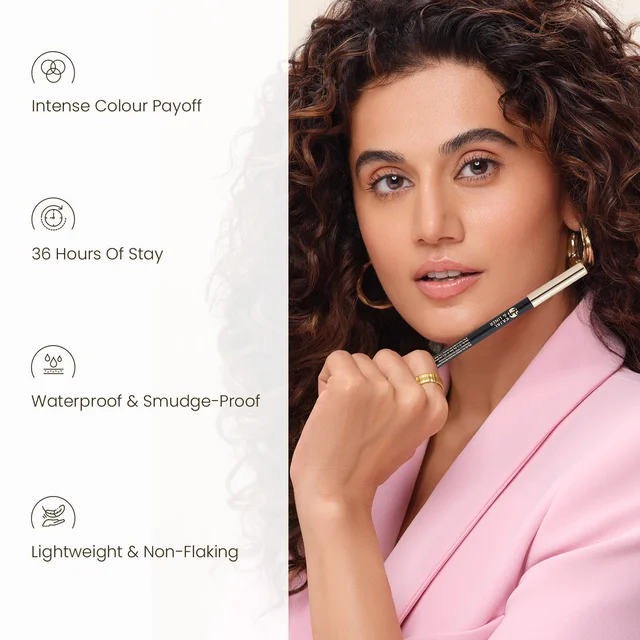 Swiss Beauty Bold & Black Kajal 1.2g with Sharpener | Jet Black Kajal | 24 Hour Stay | Smudge-Proof & Non-Transfer Eye Kajal | Smooth Application for Women