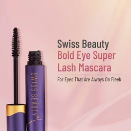 Swiss Beauty Bold Eye Super Lash Mascara | Waterproof | Smudge Proof Mascara | Long-Lasting | Intense Volume & Length for Bold Lashes | Clump-Free | 7.5ml