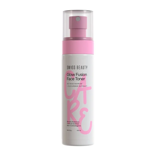 Swiss Beauty Care Glow Fusion Face Toner 100ml | Hydrating & Soothing Toner with 3% Niacinamide & Cucumber Extract | Tightens Pores, Refreshes Skin & Boosts Radiance | Alcohol-Free