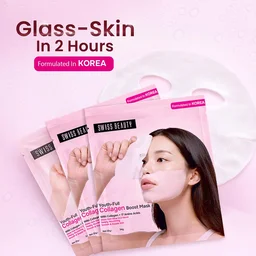 Swiss Beauty Care Youth-Full Collagen Boost Mask 34g | Glass Skin in 2 Hours | With Collagen & 17 Amino Acids | Plumping Hydration | Smooth, Fresh & Radiant Skin