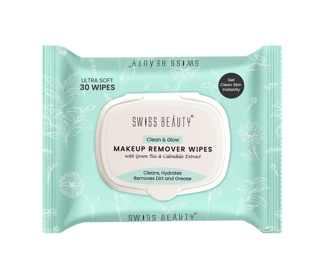 Swiss Beauty Clean & Glow Makeup Remover Wipes | Removes Dirt, Oil & Waterproof Makeup | Hydrating, Nourishing & Refreshing | Ultra-Soft, pH-Balanced & Travel-Friendly