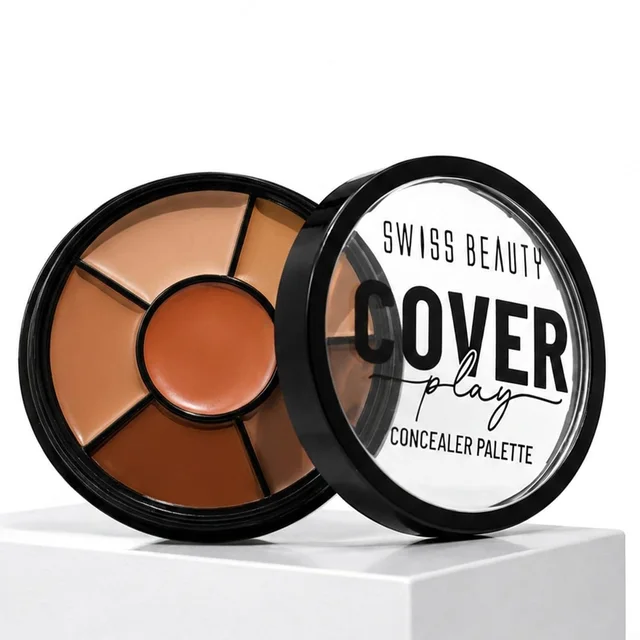 Swiss Beauty Cover Play Concealer Palette | Hides Imperfections | Waterproof & Long-Lasting | Blendable Multi-Shade Face Concealer | Makeup Coverage Palette