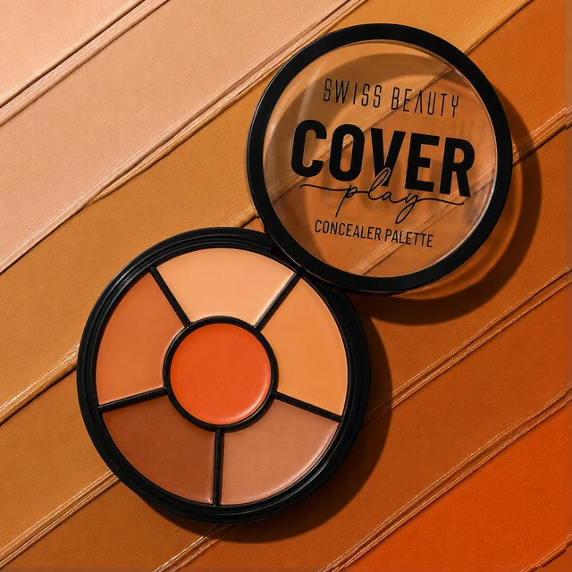 Swiss Beauty Cover Play Concealer Palette | Hides Imperfections | Waterproof & Long-Lasting | Blendable Multi-Shade Face Concealer | Makeup Coverage Palette