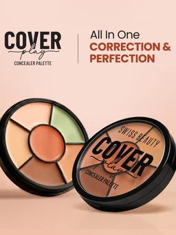Swiss Beauty Cover Play Concealer Palette Light to Medium | Multi-Shade Face Concealer | Hides Imperfections | Waterproof & Long-Lasting | Blendable Makeup Palette