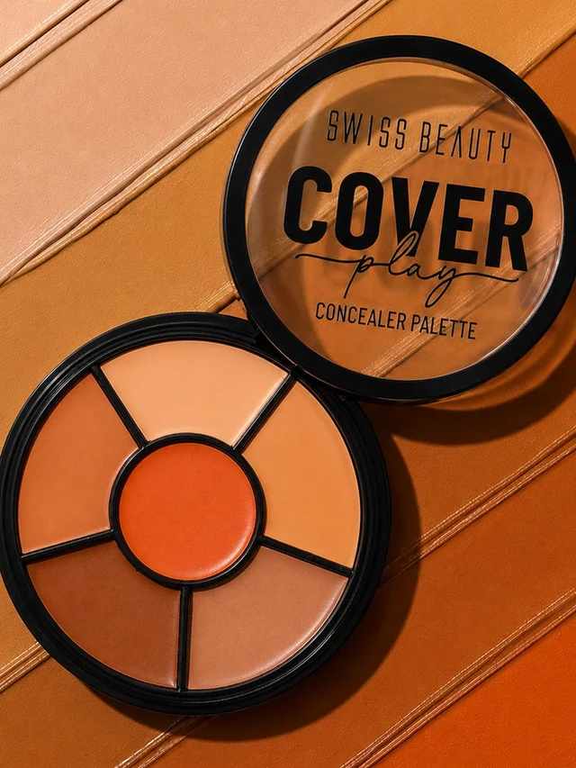 Swiss Beauty Cover Play Concealer Palette Light to Medium | Multi-Shade Face Concealer | Hides Imperfections | Waterproof & Long-Lasting | Blendable Makeup Palette