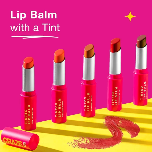 Swiss Beauty Craze Tinted Lip Balm Cherry Crush - 3.2g | Hydrating & Lightweight | Soft & Smooth Lip | Non-Greasy | Long - Lasting Moisture With Coco Butter