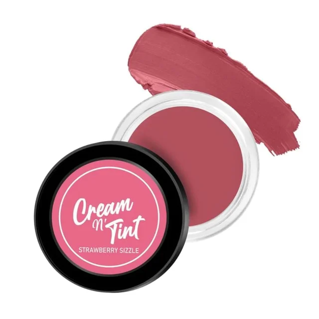 Swiss Beauty Cream N Tint For Lip, Cheek and Eyeshadow 8g | Hydrating Cream | Long lasting and easily blendable | Natural Flushing Glow |  Strawberry Sizzle | Shade - 06