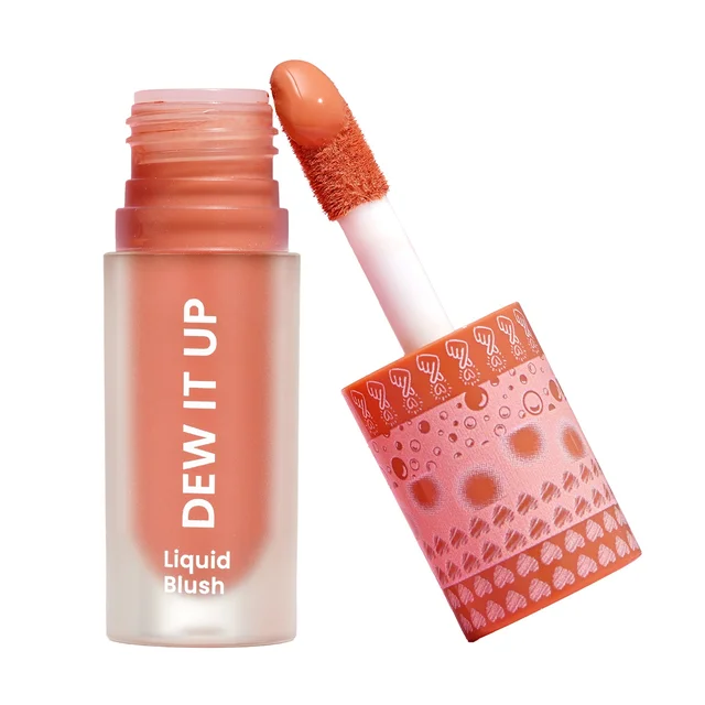 Swiss Beauty Dew It Up Liquid Blush 01-Peach Fuzz 4ml | Ultra-Pigmented & Lightweight | Infused with Vitamin E & C | Dewy, Natural Finish | Blendable & Long-Lasting