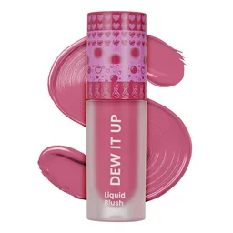 Swiss Beauty Dew It Up Liquid Blush 02-Muted Pink 4ml | Ultra-Pigmented & Lightweight | Infused with Vitamin E & C | Dewy, Natural Finish | Blendable & Long-Lasting