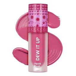 Swiss Beauty Dew It Up Liquid Blush 02-Muted Pink 4ml | Ultra-Pigmented & Lightweight | Infused with Vitamin E & C | Dewy, Natural Finish | Blendable & Long-Lasting