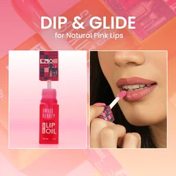 Swiss Beauty Dip Tint Colour Lip Oil - Dragon Fruit | Infused with pH-based blend | Colour-Changing lip oil | Long-lasting hydration with Vitamin E | Glossy Finish | Repairs Chapped lips