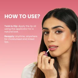Swiss Beauty Dip Tint Colour Lip Oil - Dragon Fruit | Infused with pH-based blend | Colour-Changing lip oil | Long-lasting hydration with Vitamin E | Glossy Finish | Repairs Chapped lips