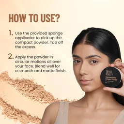 Swiss Beauty Everyday Matte Compact Powder 01 Ivory 9g | Matte Compact Powder with SPF 10 | Oil Control, Lightweight & Long-Lasting | Smooth Shine-Free Finish