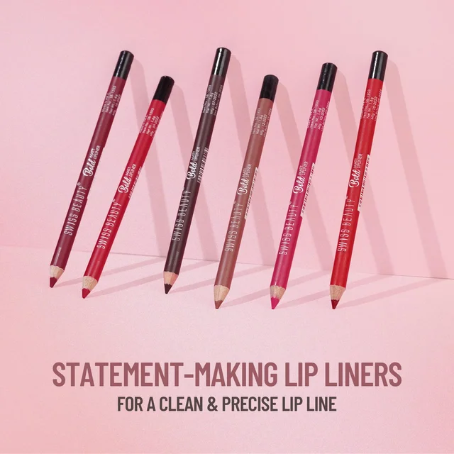 Swiss Beauty Cherry Brown Shade Bold Matt Lip Liner | Fuller lip effect | Long-lasting & Creamy Formula | Lightweight | Easy to blend & Matte Finish