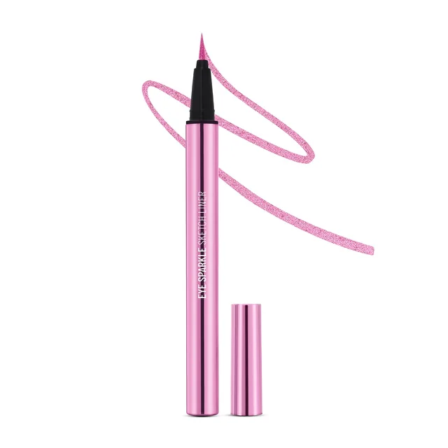 Swiss Beauty Glamour Pink Pencil Eye Sparkle Sketch Eyeliner | Waterproof, Smudge-Proof, Quick-Drying | Intense Glittery Pink Finish for Long-Lasting, Bold Eye Looks