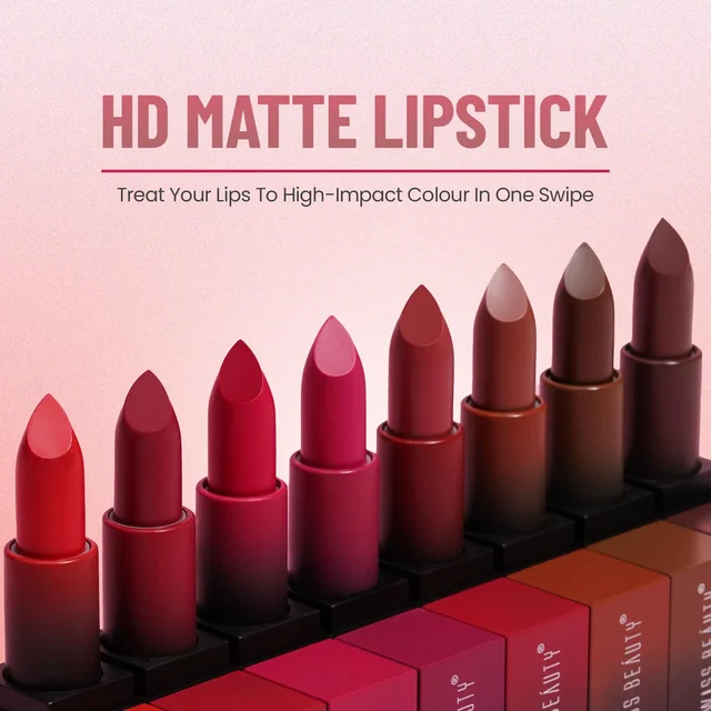 Swiss Beauty HD Matte Lipstick 3.5g | Cute Nude 09| Suitable For All Skin Tones