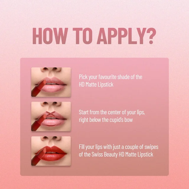 Swiss Beauty HD Matte Lipstick 3.5g | Cute Nude 09| Suitable For All Skin Tones