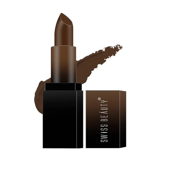 Swiss Beauty HD Matte Lipstick 3.5g | Coffee 18| Suitable For All Skin Tones