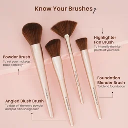Swiss Beauty Heartistry Makeup Brush Set | 12 Pieces for Face, Eyes & Lips | Soft Synthetic Bristles | Multi-Functional, Flawless Blending | PETA Certified