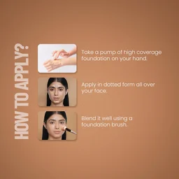 Swiss Beauty High Performance Foundation Sun Beige, 55g with Vitamin C & Niacinamide | Medium to Buildable Coverage | Water-Resistant & Lightweight Formula for Even Skin Tone