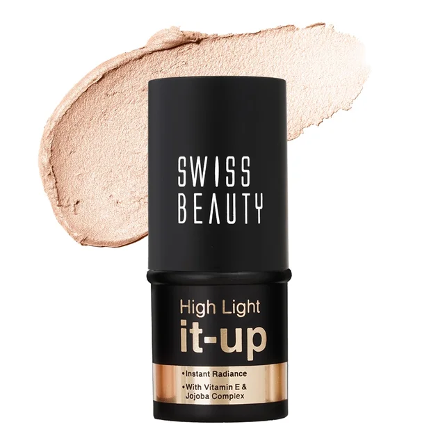 Swiss Beauty Highlighter Golden Hour High Light It-Up | Lightweight, Blendable & Long-Lasting | Radiant Glow for Face & Body | Water-Resistant & Suitable for All Skin Tones