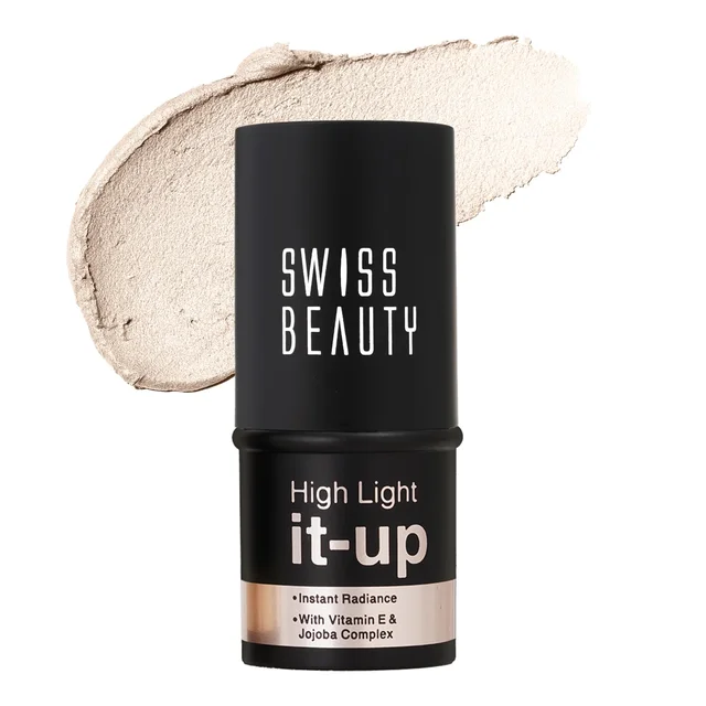 Swiss Beauty Highlighter Pearl Glow High Light It-Up | Lightweight, Blendable & Long-Lasting | Radiant Glow for Face & Body | Water-Resistant & Suitable for All Skin Tones