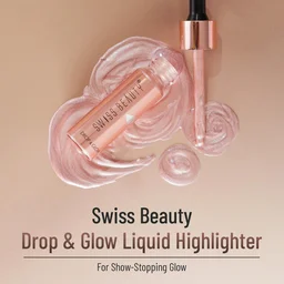 Swiss Beauty Highlighter Drop & Glow Metal Liquid | Lightweight, Blendable & Long-Lasting | Multi-Use Illuminator for a Radiant, Dewy & Luminous Golden Glow